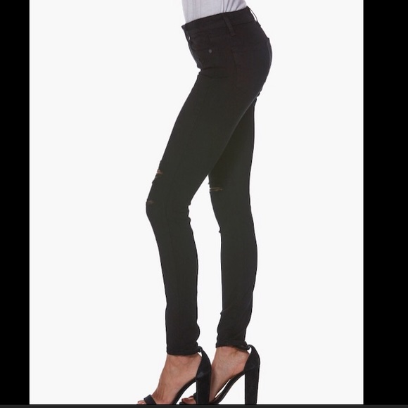 *PAIGE* Skinny Jeans  - Black Shadow Deconstructed - Picture 3 of 7